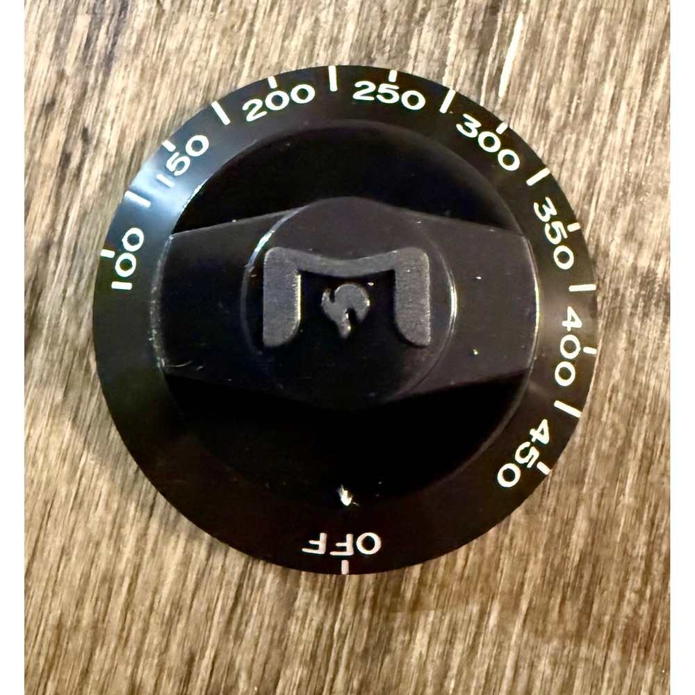 Wolf Oven Thermostat Knob Challenger Series Black NEW KIP 5B76 100-450F